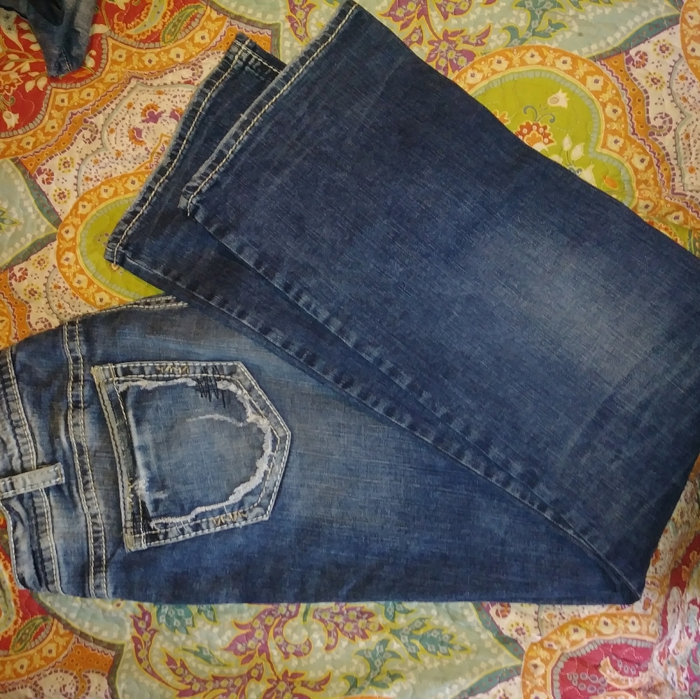 Ladys Silver blue jeans